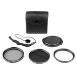 Kit de 3 filtros Bower 67MM (UV, CPL, DN) con Tapa y Sujetador VFK67MM