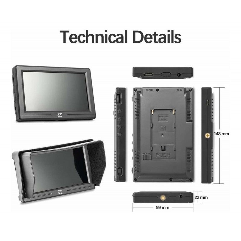 ZHIYUN MONITOR TRANSMOUNT DE 5.5 PARA CRANE 2 MON01