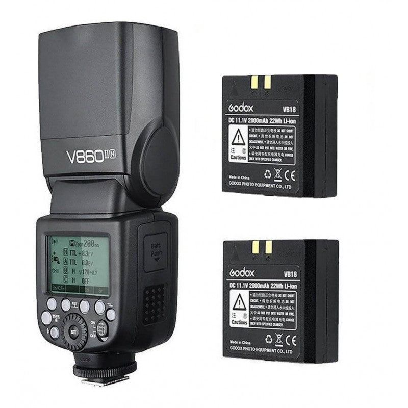 Flash Godox Ving 860 II TTL Para Sony con 2 baterías