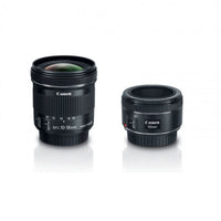 Kit 2 Lentes Canon (EF 50MM f/1.8 STM + EF-S 10-18MM F/4.5-5.6 IS STM)